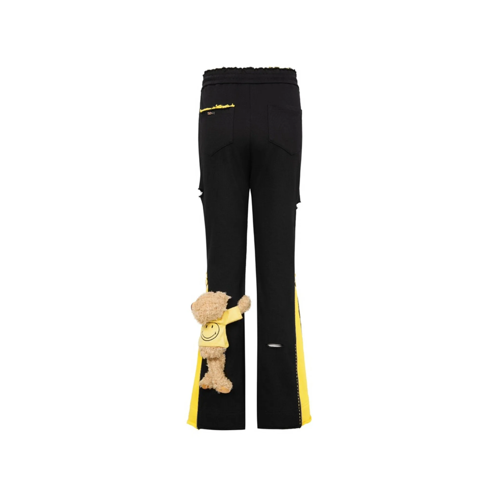 Bear Bell Bottom Pants Black