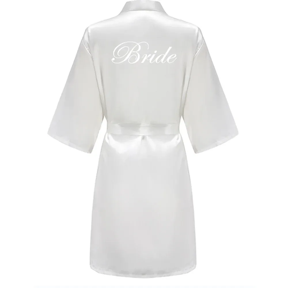 Bridesmaid Robes Women Bathrobe Letter Mother of the Bride Maid of Honor Get Ready Bridal Party Gifts Dressing Gowns