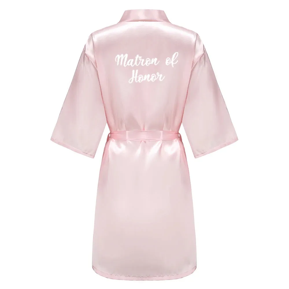 Bridesmaid Robes Women Bathrobe Letter Mother of the Bride Maid of Honor Get Ready Bridal Party Gifts Dressing Gowns