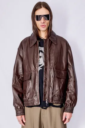 Brown Piston Leather Jacket