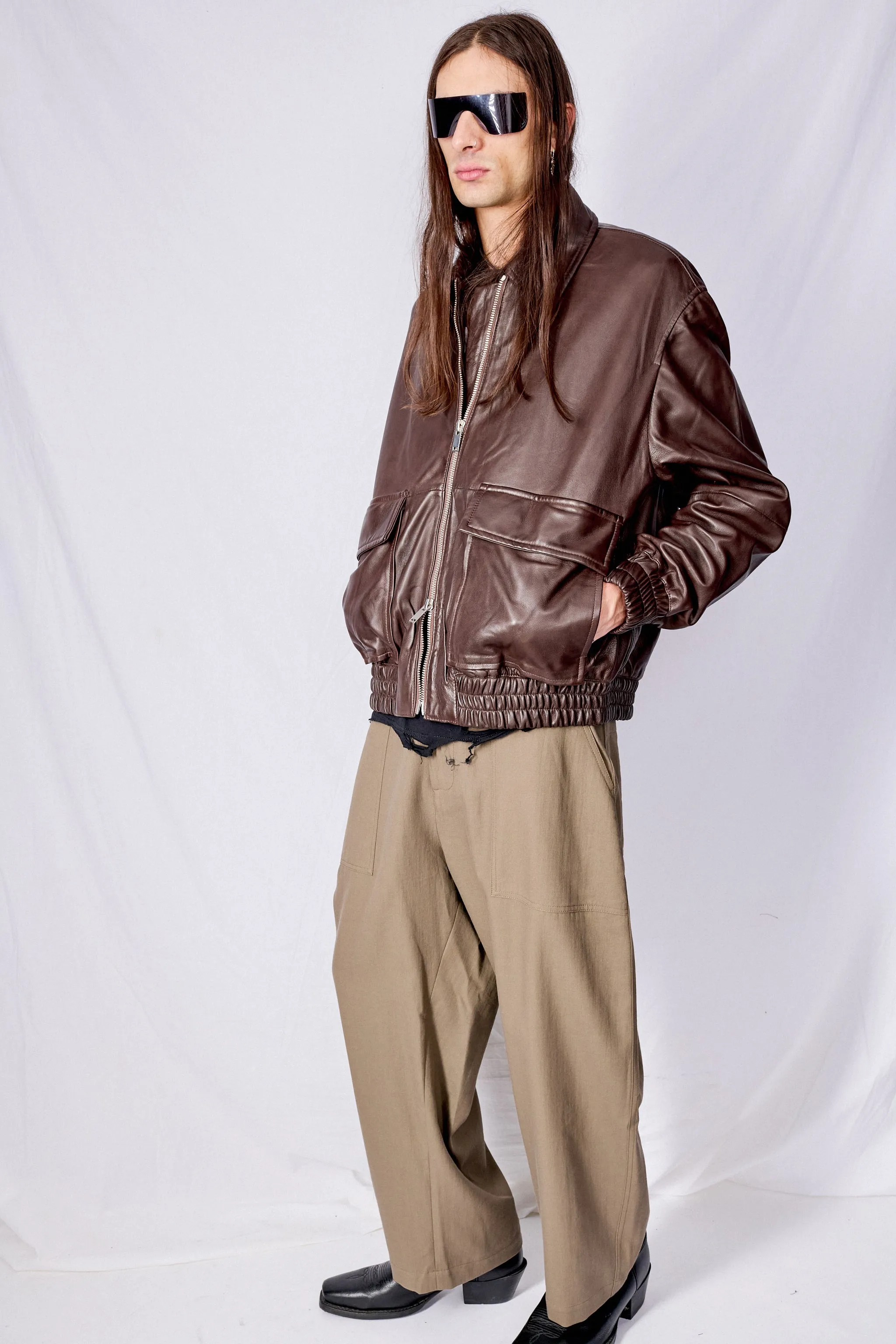 Brown Piston Leather Jacket