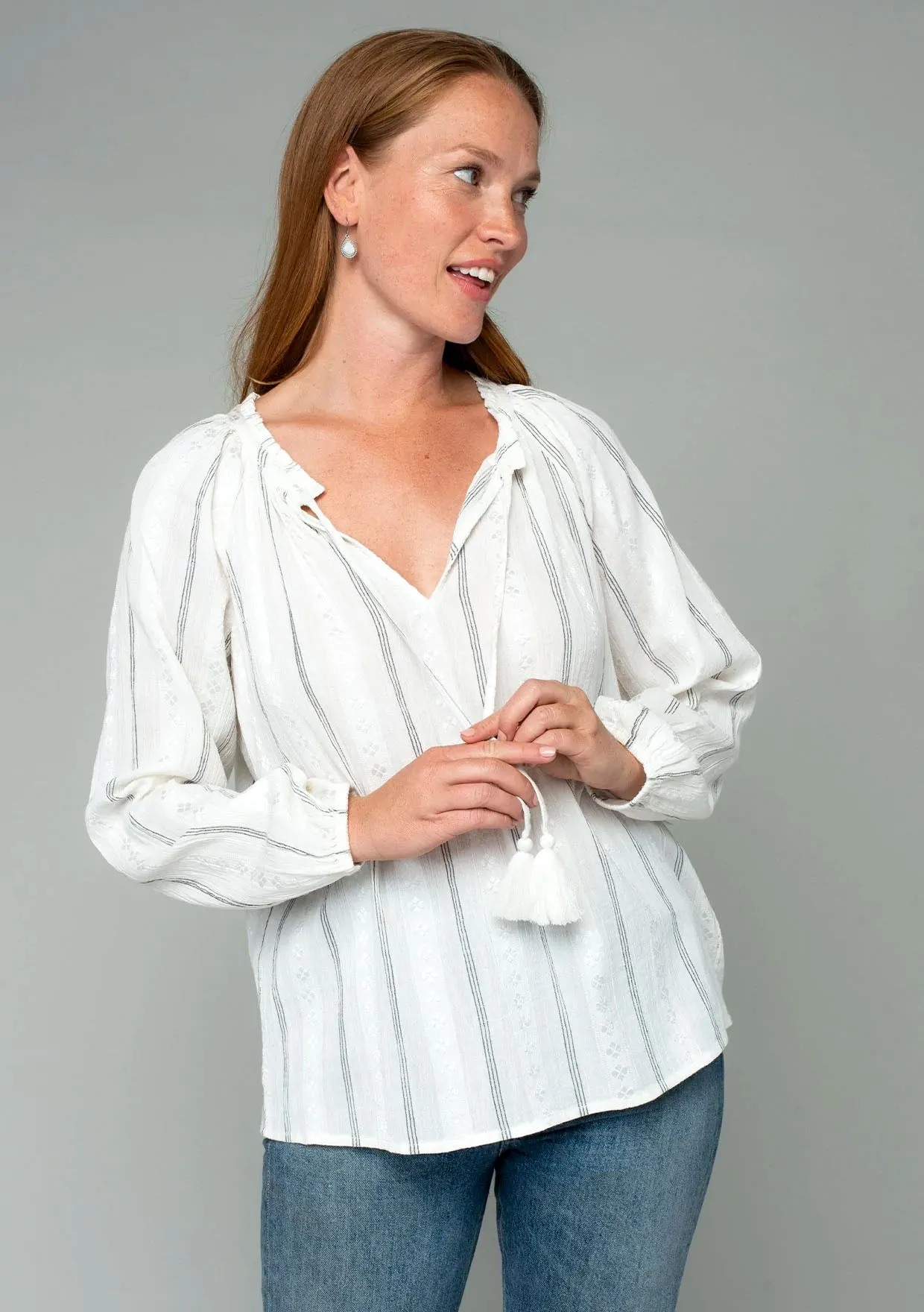 Crescent Moon Peasant Top