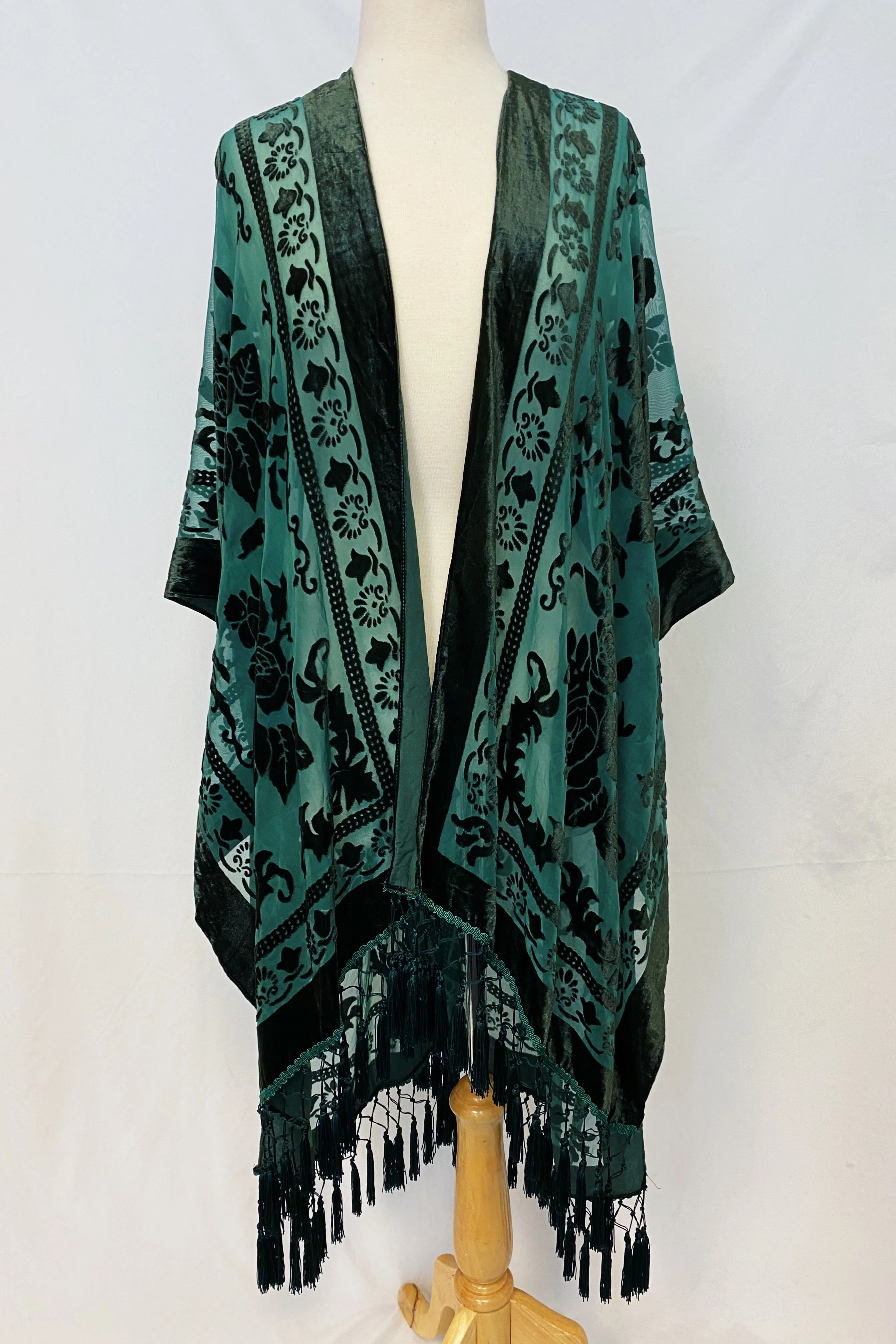 Elegant Boho Burnout Kimono