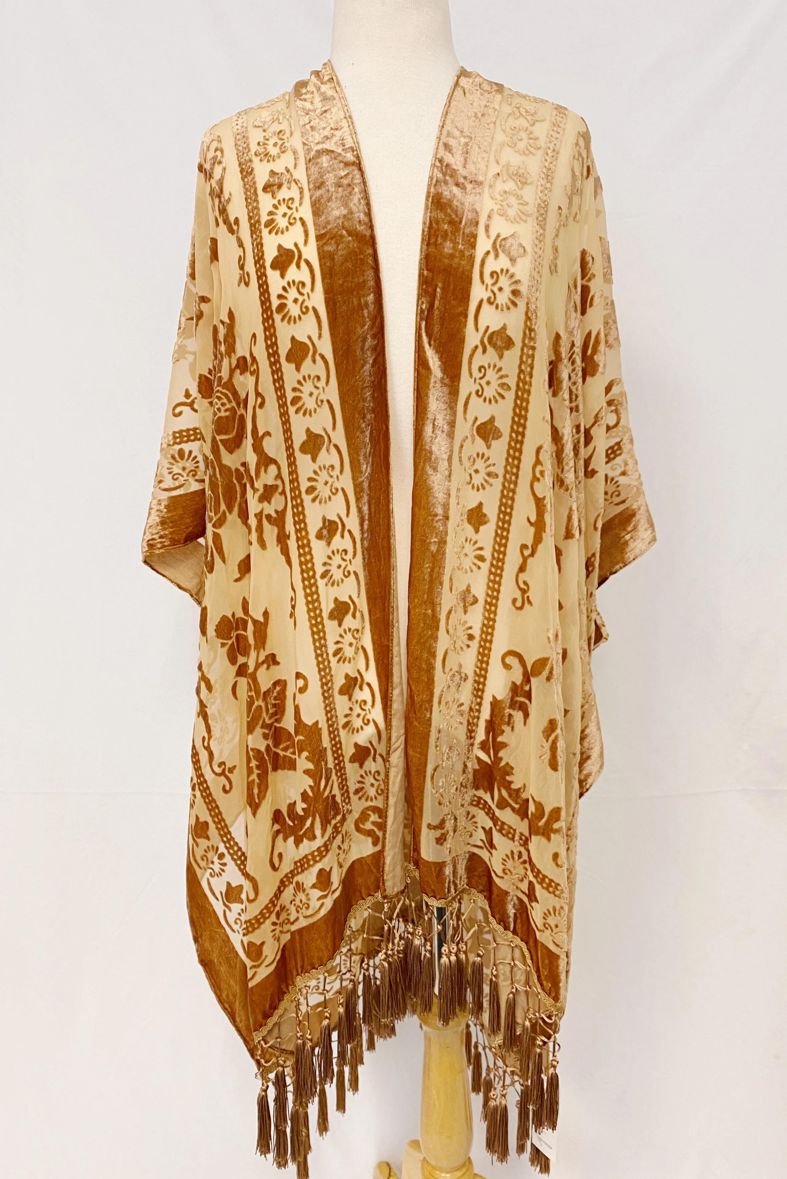 Elegant Boho Burnout Kimono