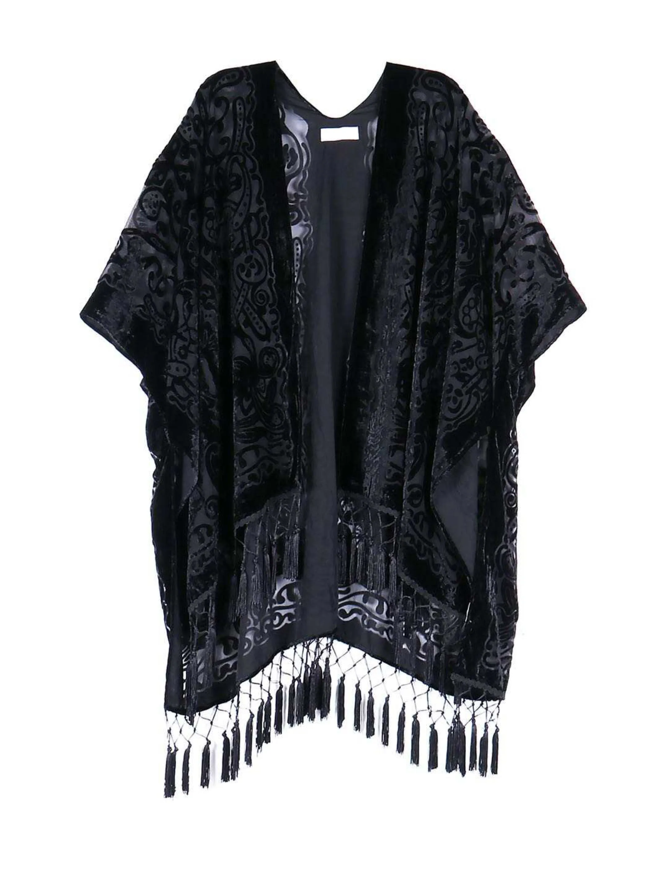 Elegant Boho Burnout Kimono