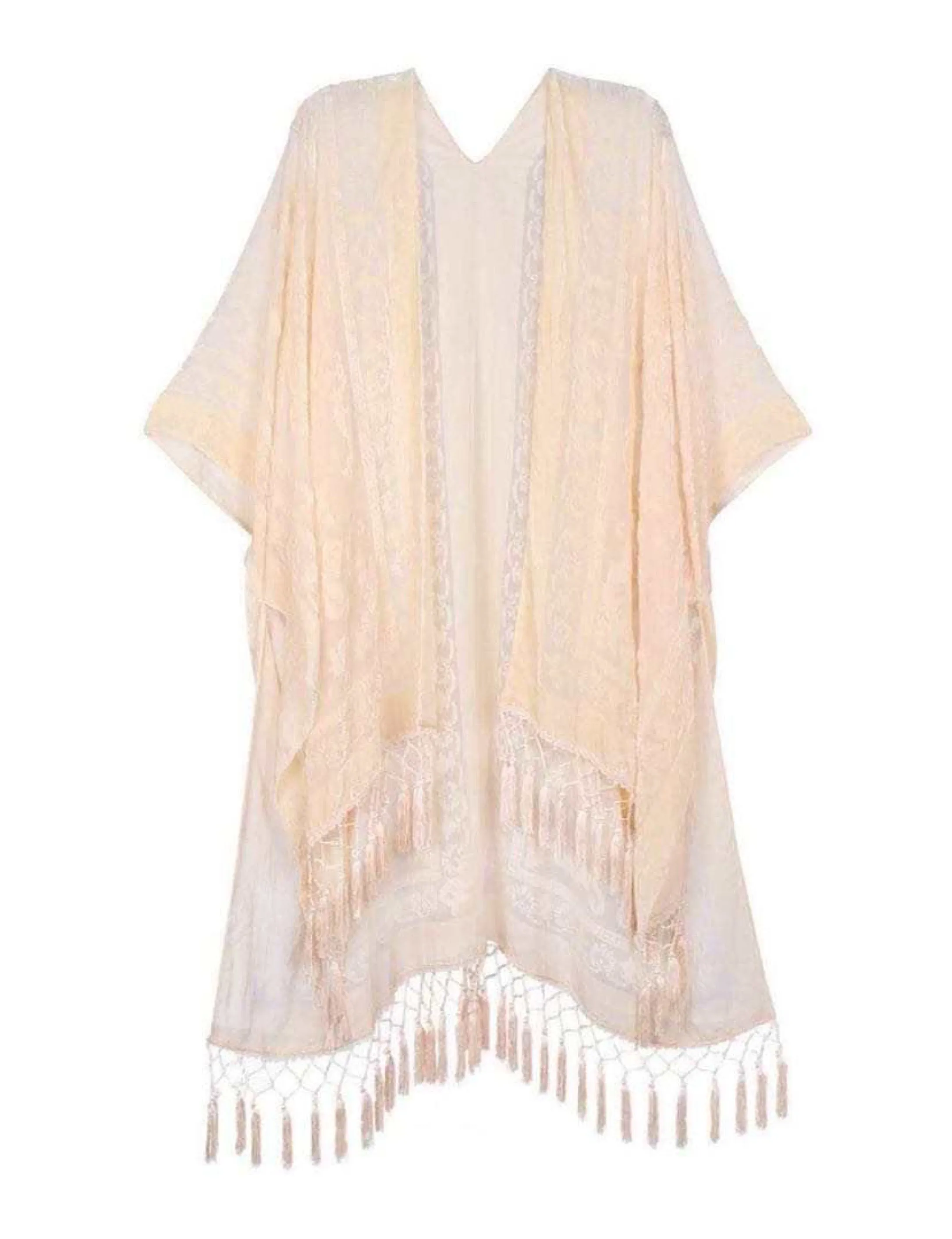 Elegant Boho Burnout Kimono