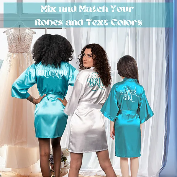 Emerald Green Personalized Bridesmaid Robes, Custom Womens & Girls Robes for All Occasions, Bachelorette Party Robes, Quinceanera Robes, Birthday Robes