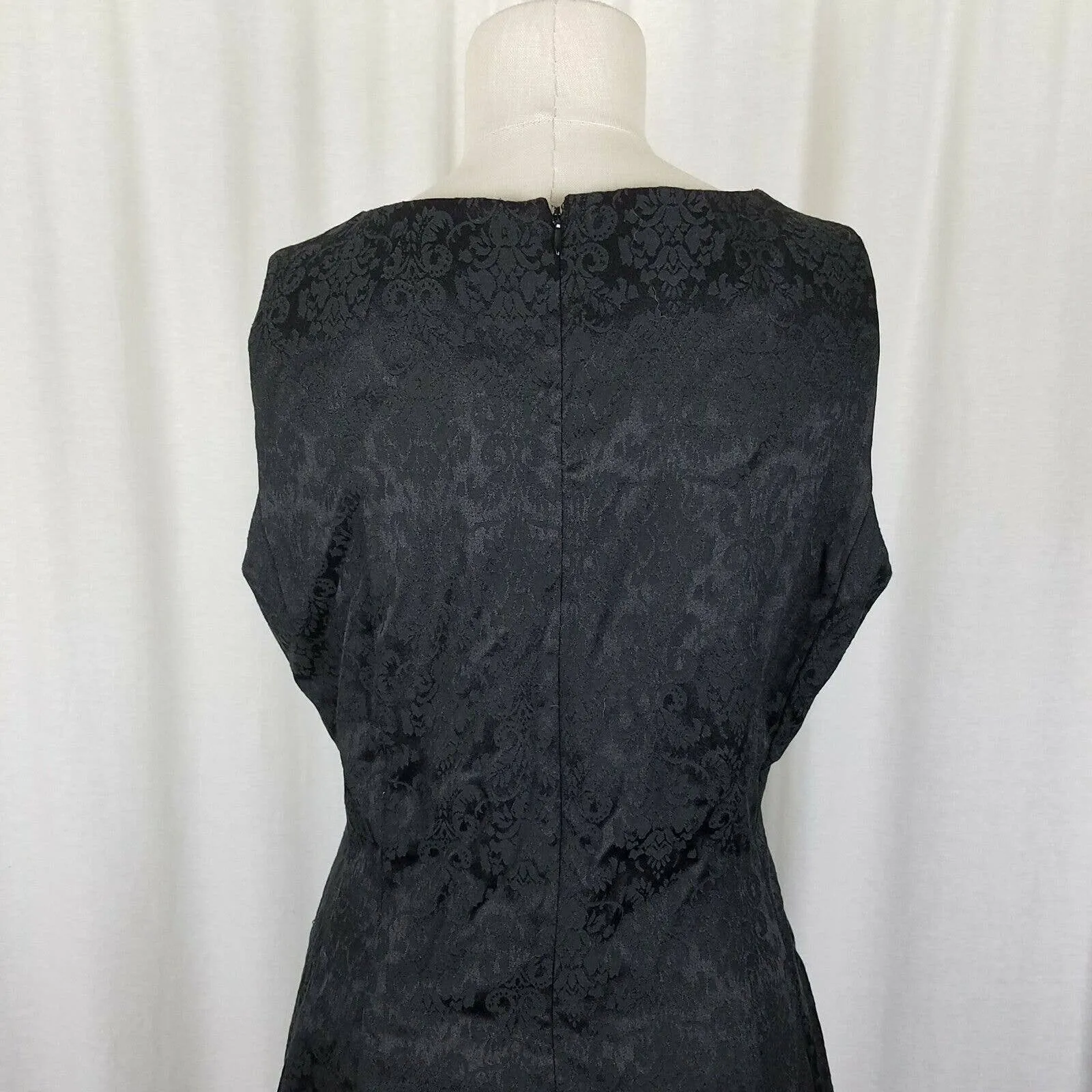 Eva Mendez Black Brocade Dress Suit Outfit Blazer Jacket Womens 10 Fit & Flare