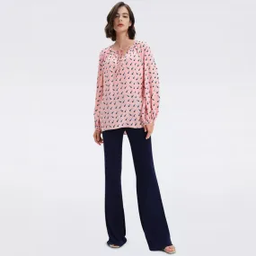 Freddie Blouse in Twisted Geo Soft Pink