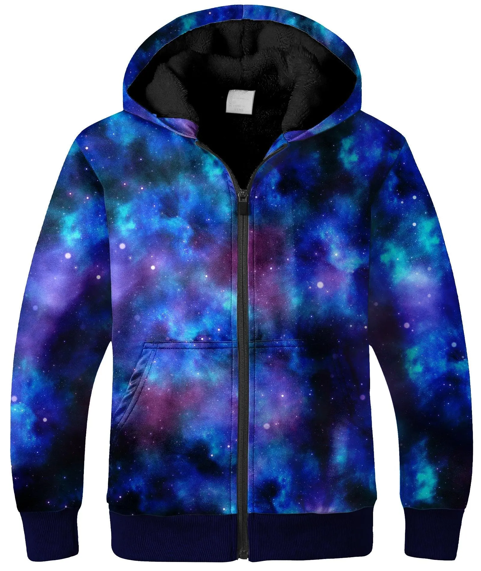 Kid's Galaxy Printed Fleece Zip-Up Hoodie-ZPK006231