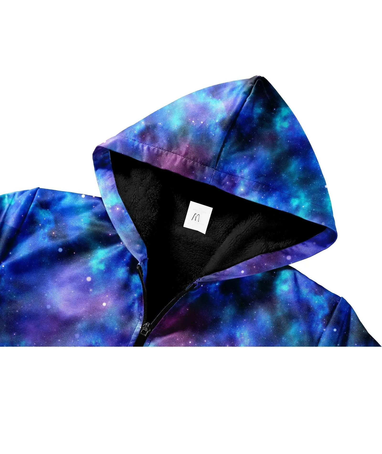 Kid's Galaxy Printed Fleece Zip-Up Hoodie-ZPK006231