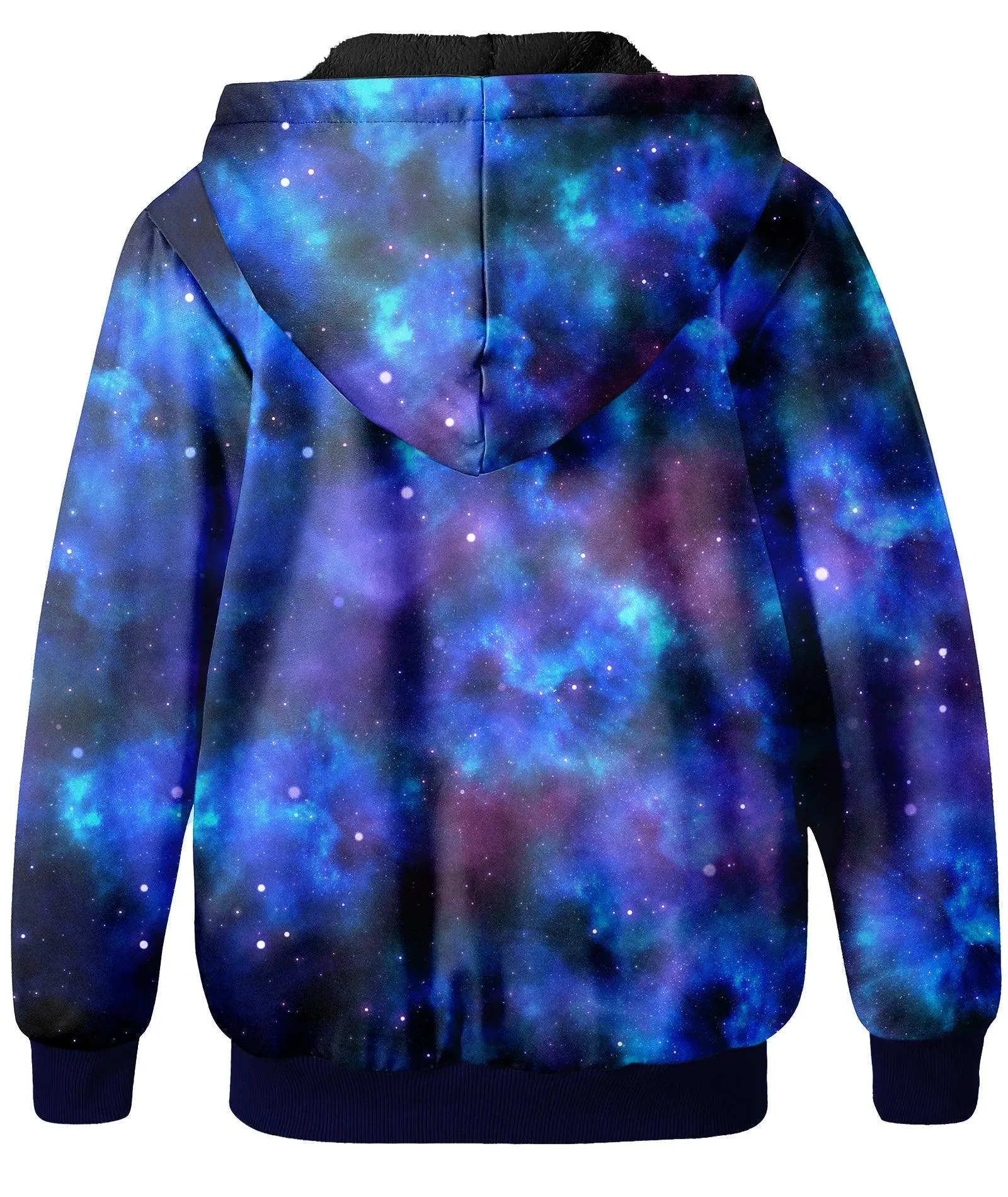 Kid's Galaxy Printed Fleece Zip-Up Hoodie-ZPK006231