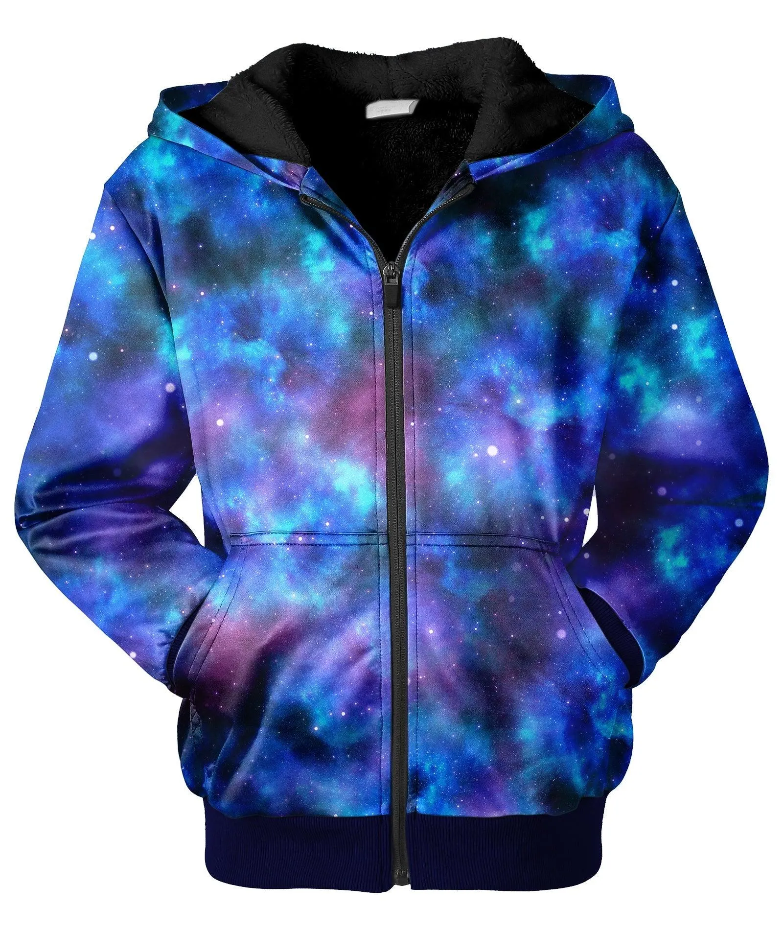 Kid's Galaxy Printed Fleece Zip-Up Hoodie-ZPK006231