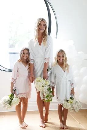 Lauren Satin Flower Girl Robe