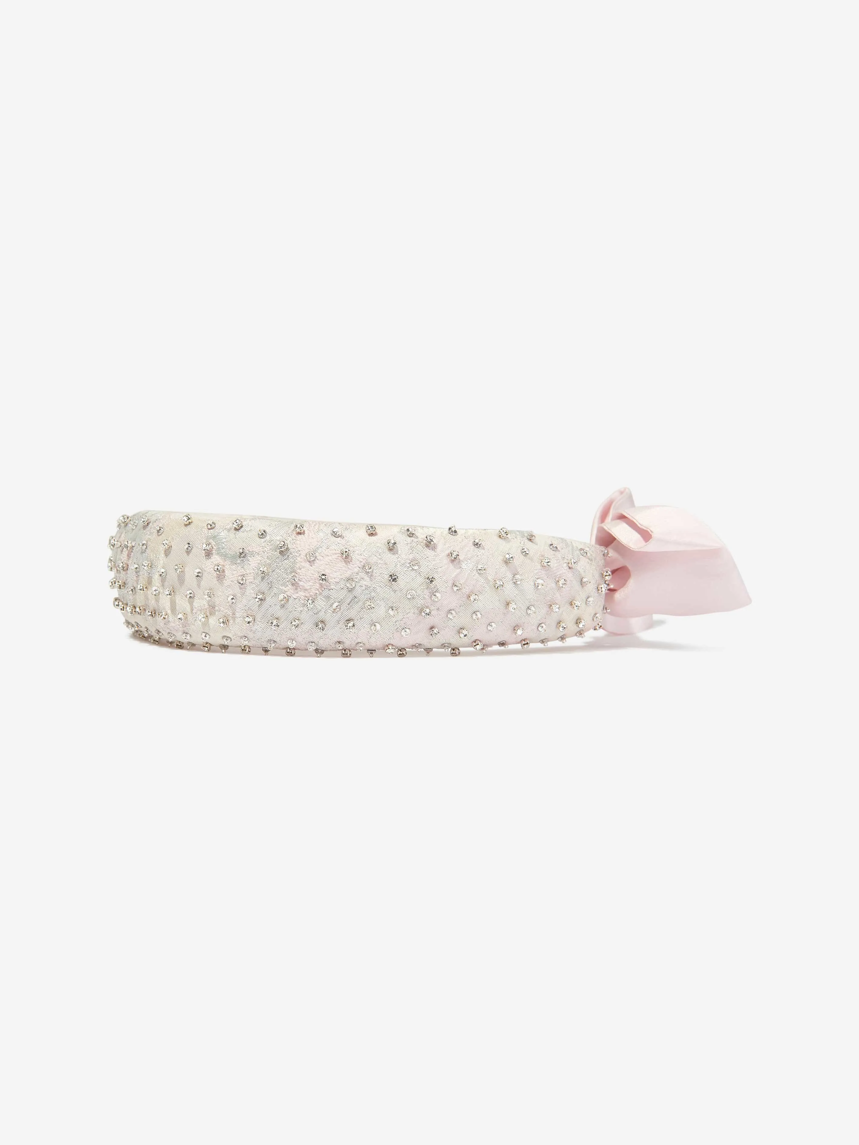 Maison Ava Girls Brocade Headband in Pink