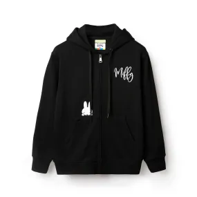 Miffy 70S Head Zip Up Hoodies - Black (BLK)