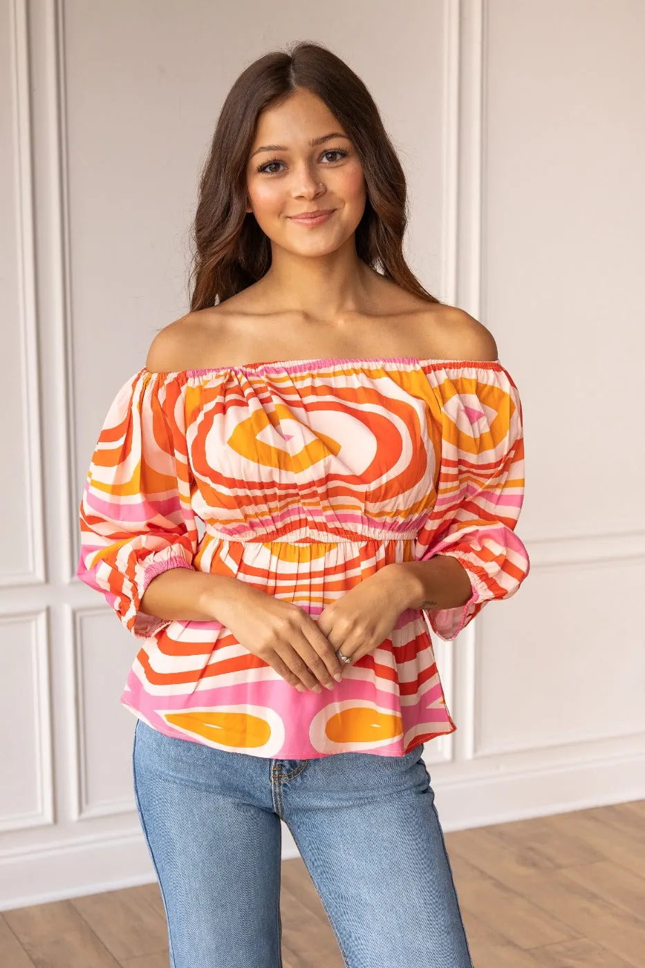 Mod to Mod Blouse in Orange