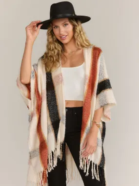 Neutral Plaid Kimono