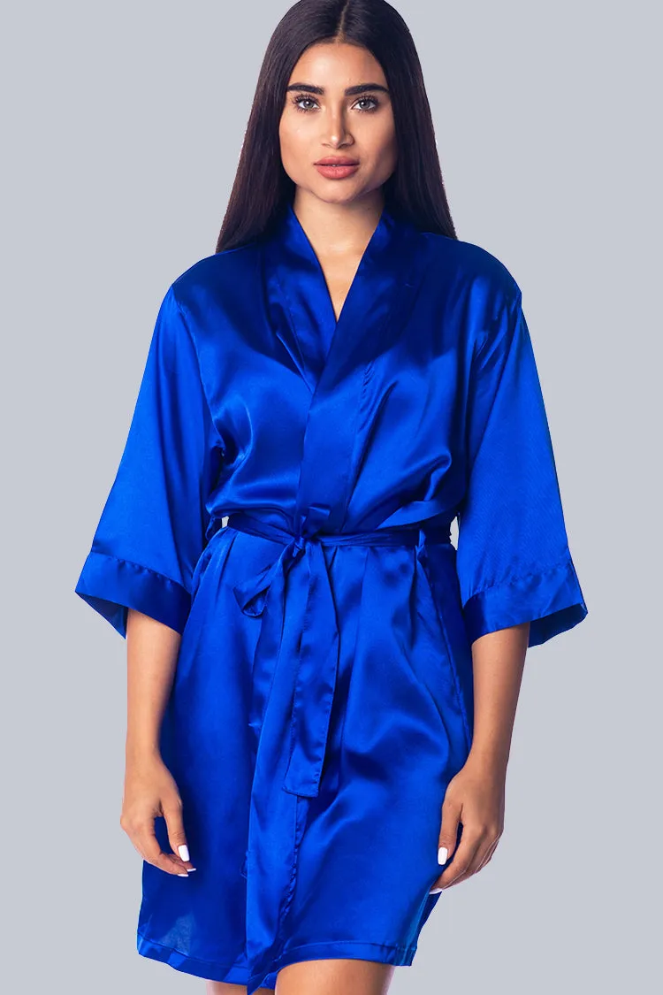 Personalized Bridal Satin Kimono Robe