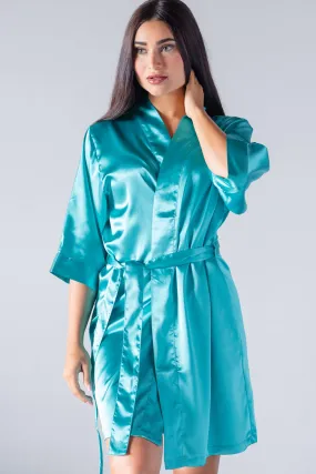 Personalized Bridal Satin Kimono Robe