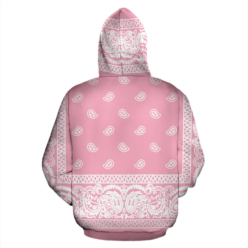 Pink Bandanna Zip Up Hoodie