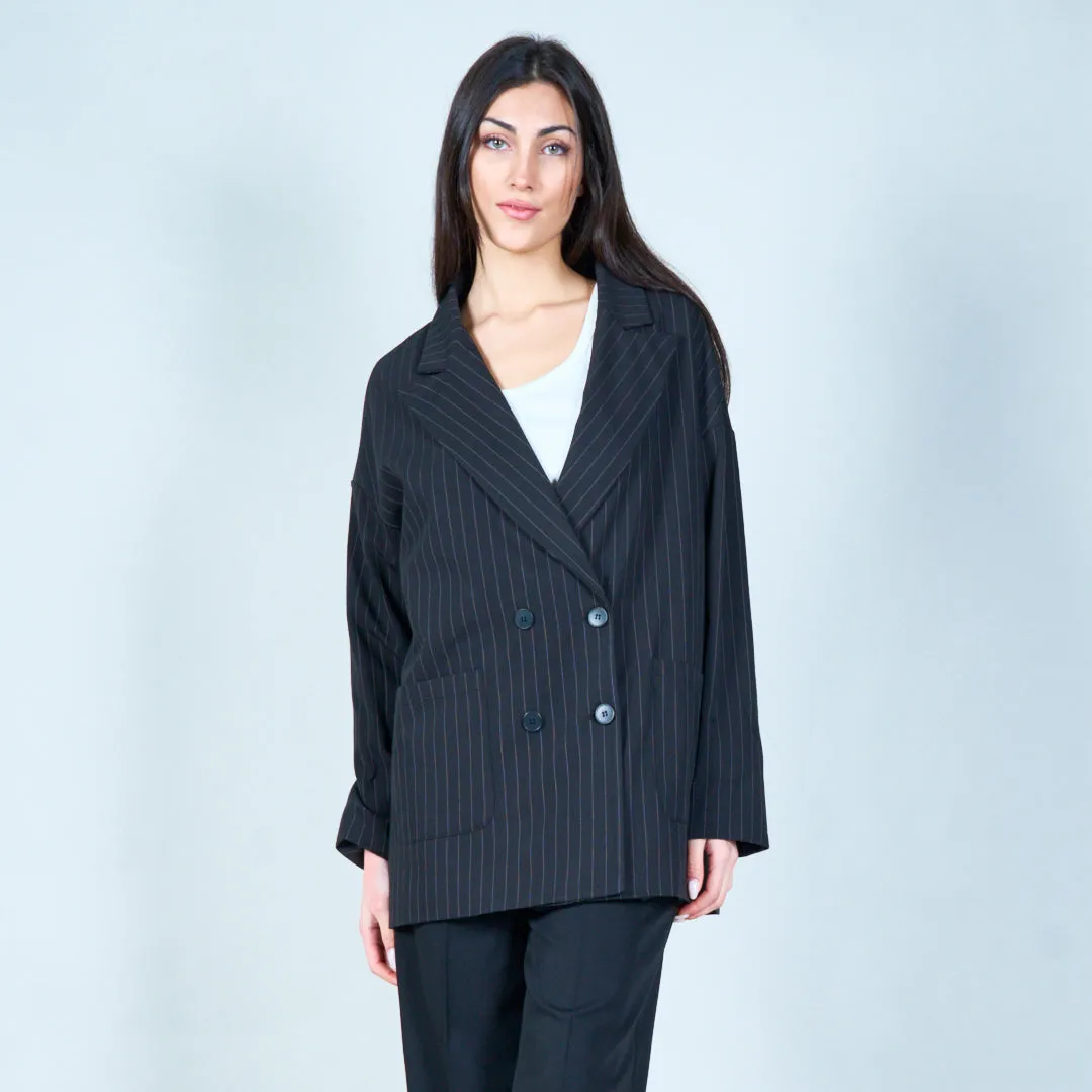 Pinstripe oversized blazer wholesale