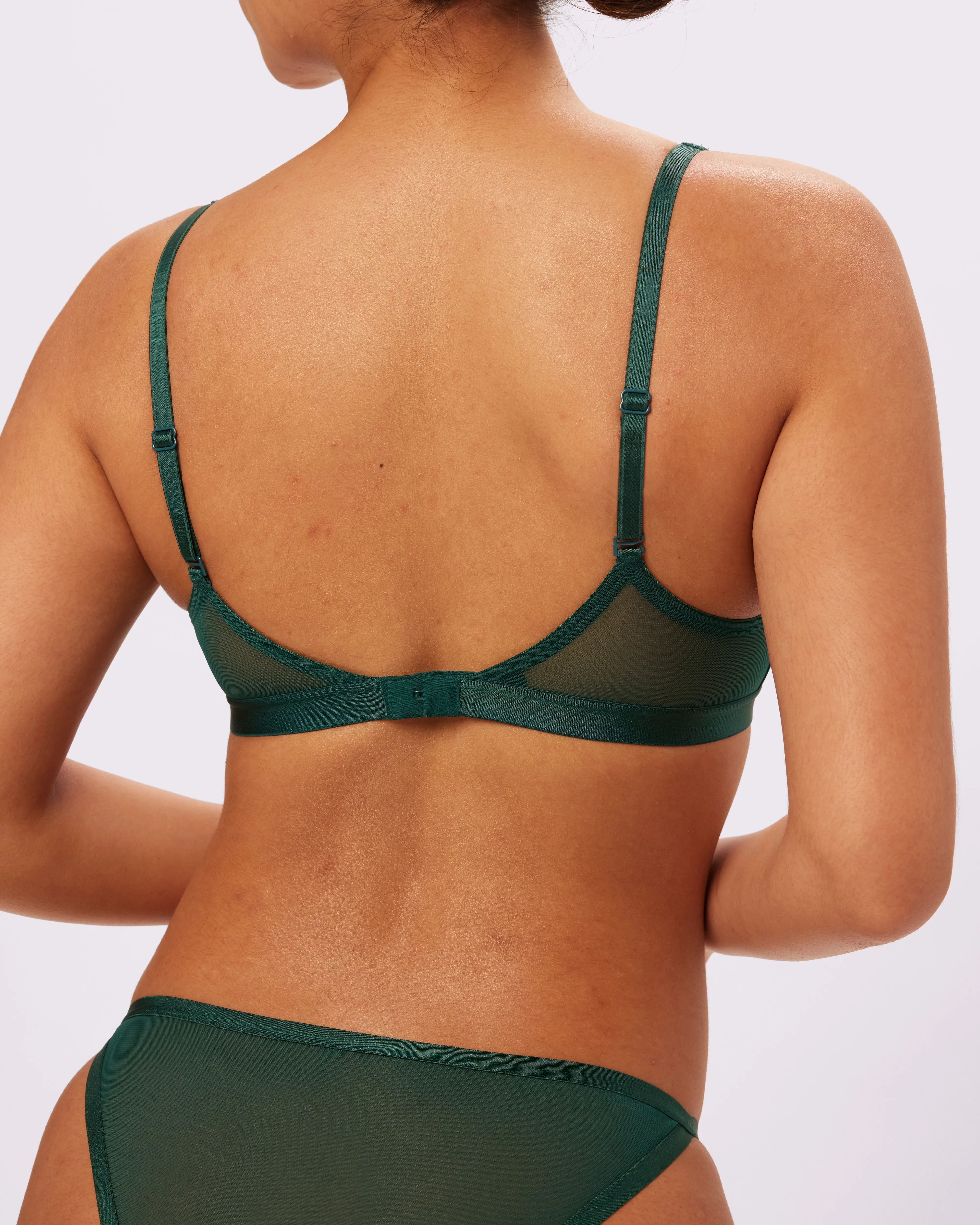 Plunge Bralette | Silky Mesh | Archive (Jade)