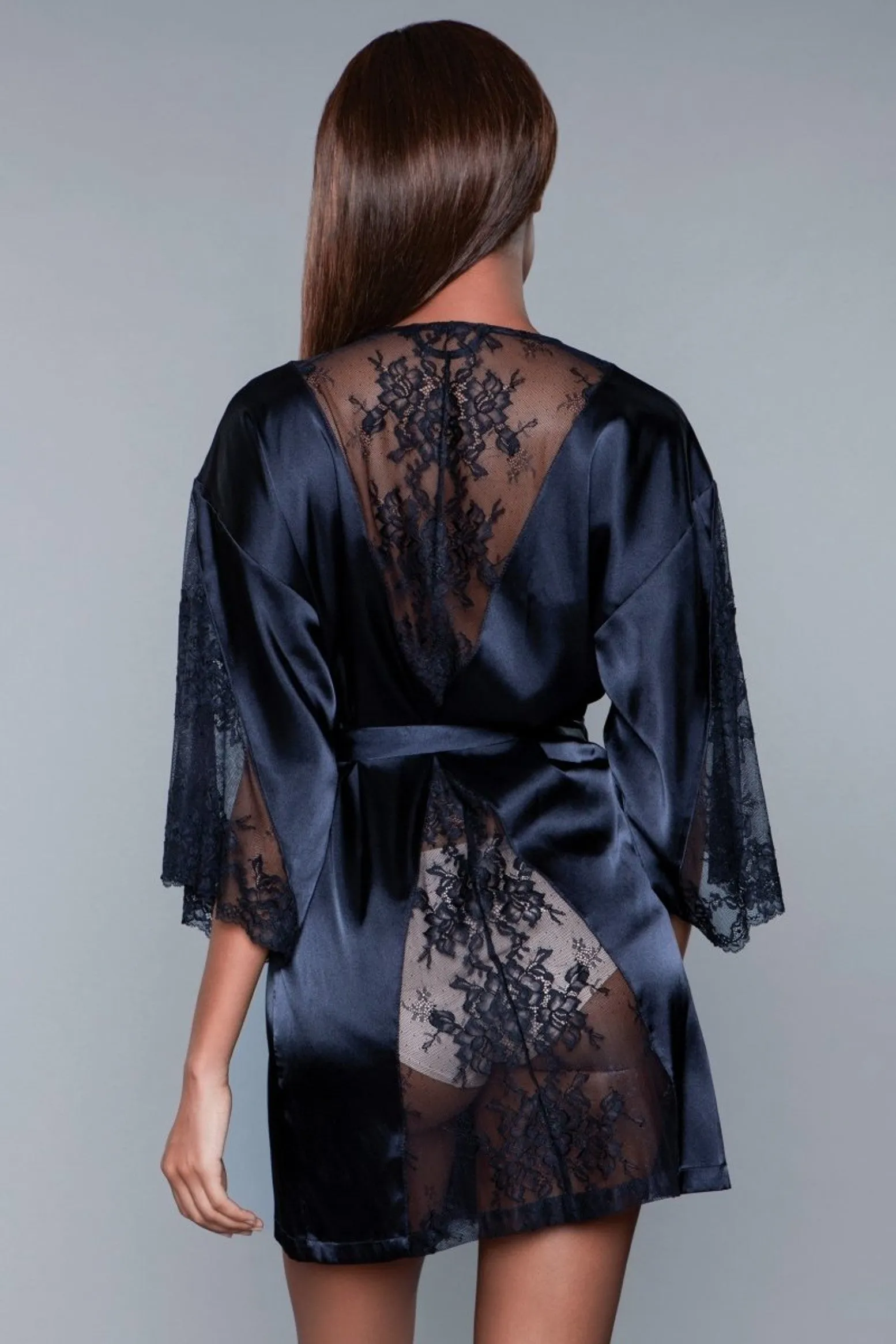 Queen Size Grace Lace/Satin Luxury Robe