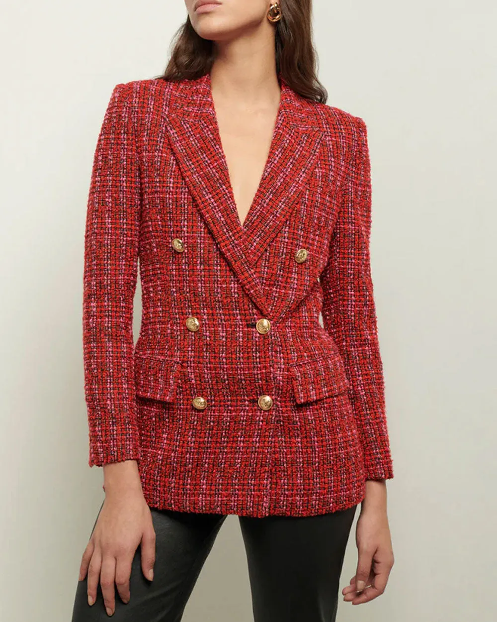 Red Multi Walter Double Breasted Jacket