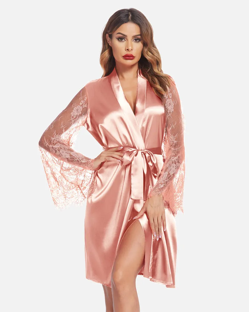 Satin Kimono Robe