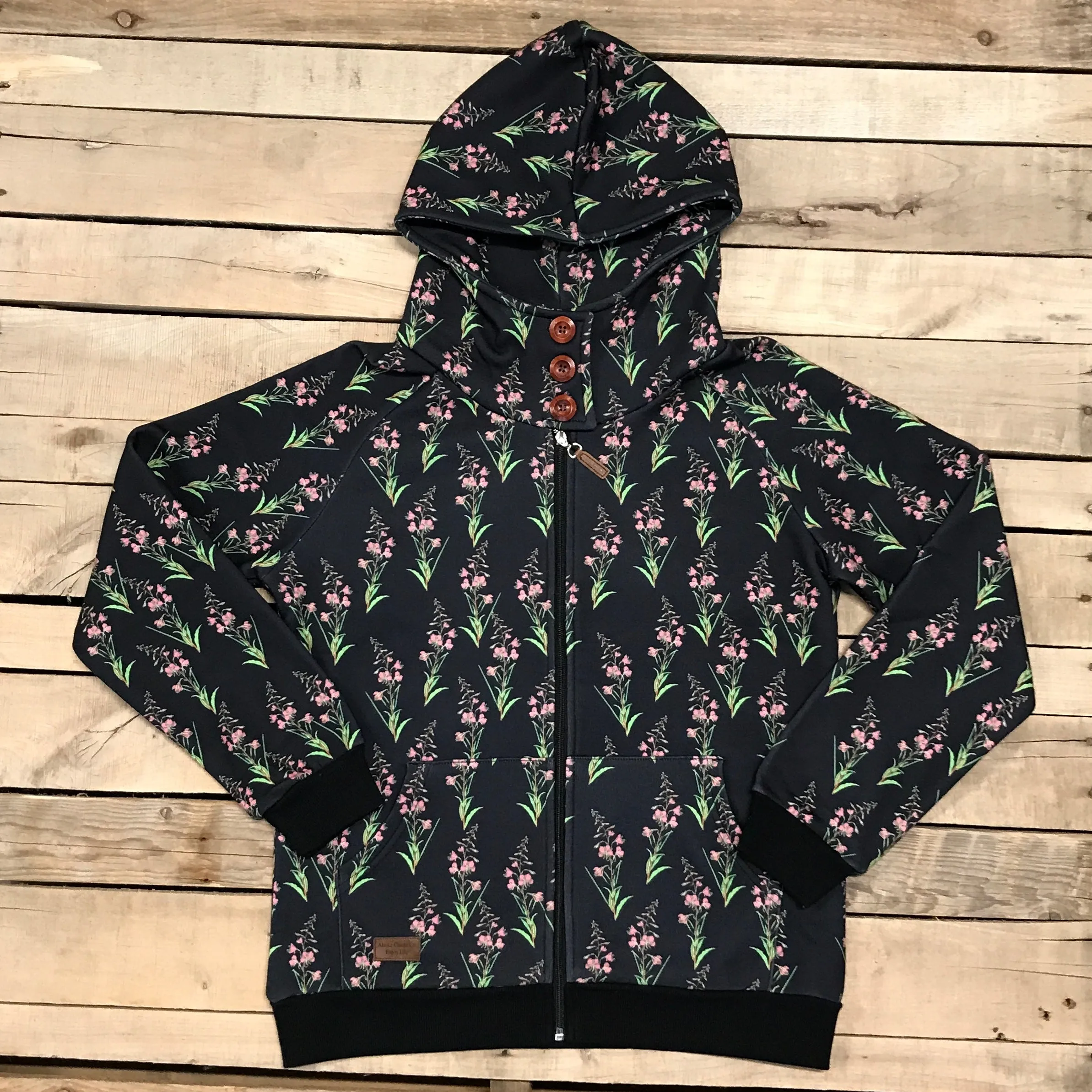 Solid Blooming Fireweed Zip-Up