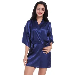 Solid Summer Robes With Belt Ladies