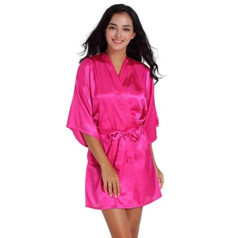 Solid Summer Robes With Belt Ladies