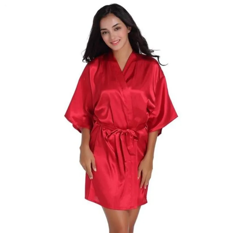 Solid Summer Robes With Belt Ladies