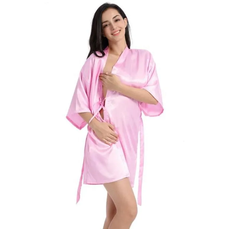 Solid Summer Robes With Belt Ladies