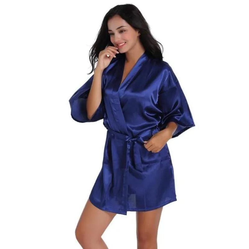 Solid Summer Robes With Belt Ladies