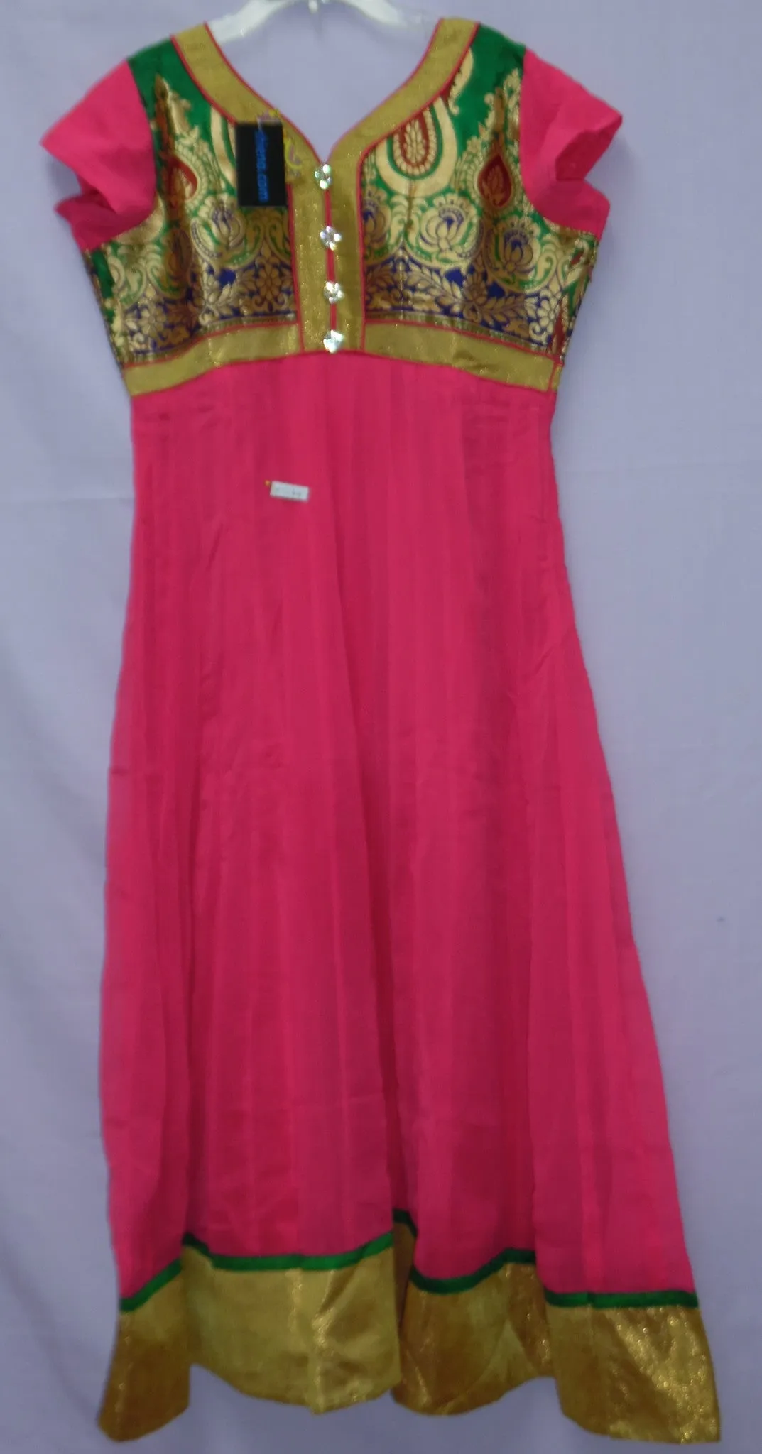 Suit 5244 Pink Georgette Anarkali Salwar Kameez Dupatta (M) Indian Shieno Sarees