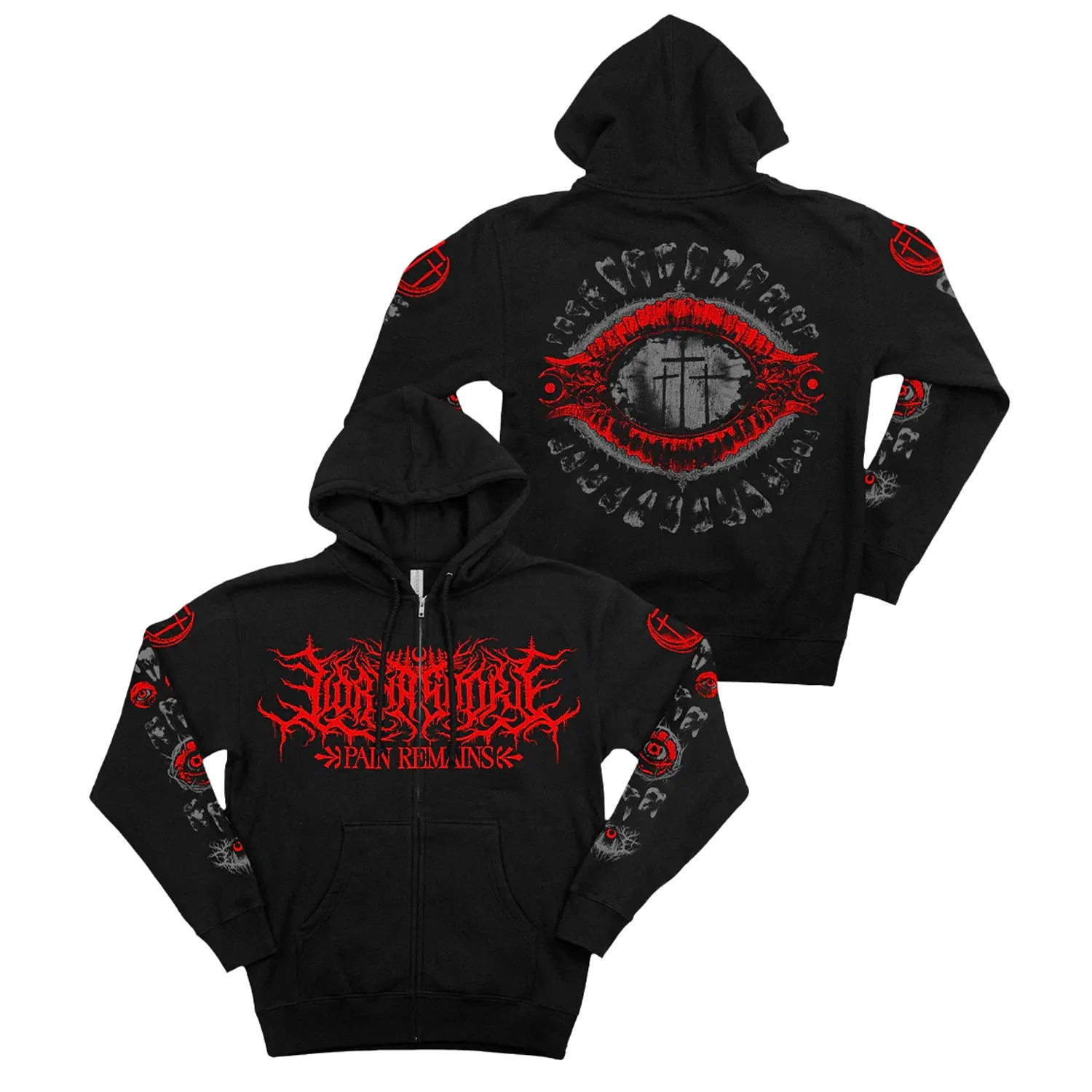 Teeth Zip Up Hoodie (Black)