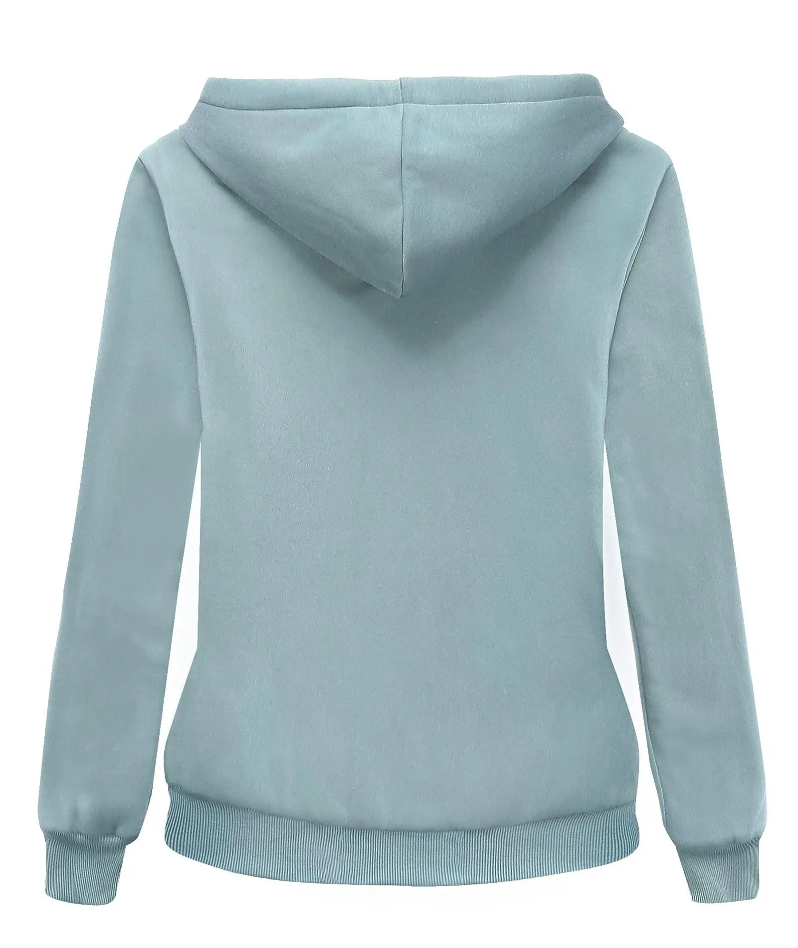 Women's Sherpa Lined Fleece Zip-Up Hoodie-ZPK006050