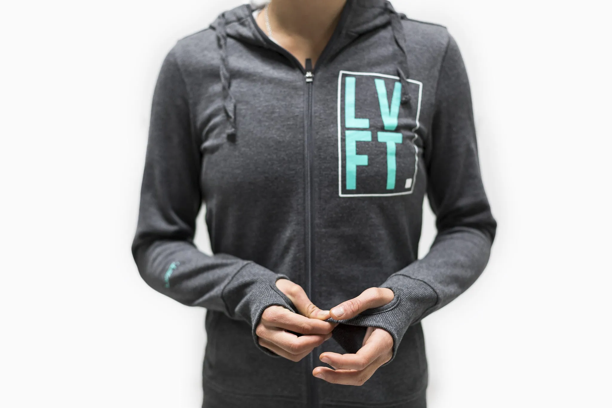 Women's Stacked Zip Up - Charcoal