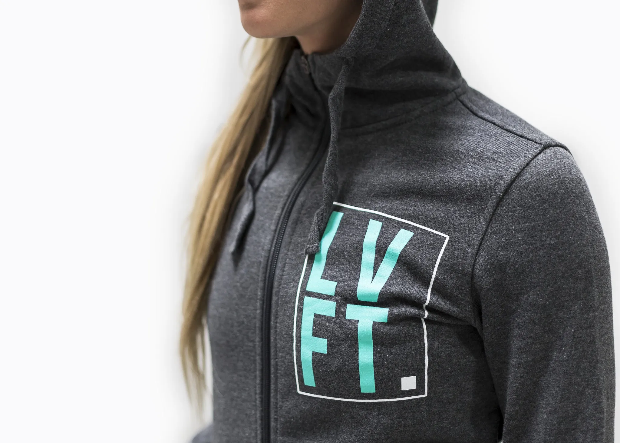 Women's Stacked Zip Up - Charcoal