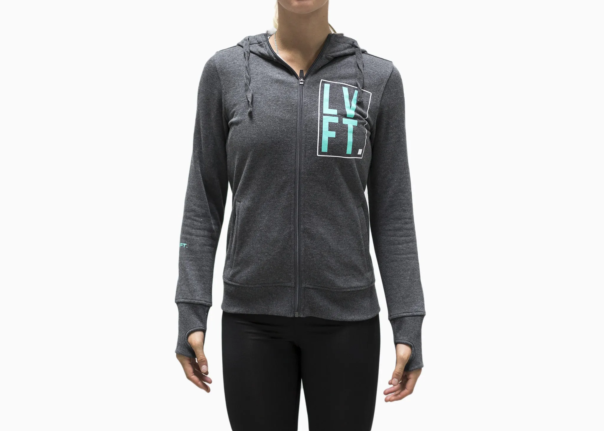 Women's Stacked Zip Up - Charcoal